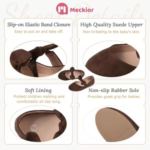 Meckior Toddler Little Girl Mary Jane Dress Shoes Ballet Flats for Girl Party School Shoes Bowknot Princess ShoesA10Deepcoffee
