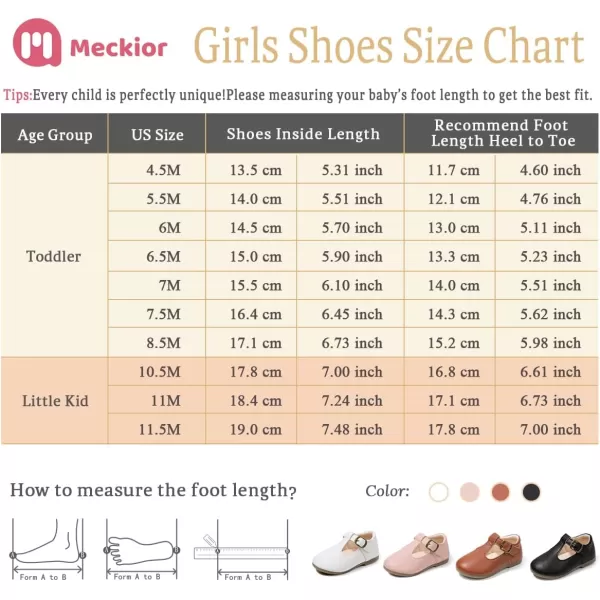 Meckior Toddler Little Girl Mary Jane Dress Shoes Ballet Flats for Girl Party School Shoes Bowknot Princess ShoesB01White