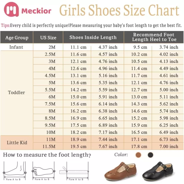Meckior Toddler Little Girl Mary Jane Dress Shoes Ballet Flats for Girl Party School Shoes Bowknot Princess ShoesDBrown