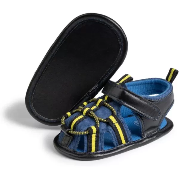 Meckior Baby Infant Boy Girl Sandals Newborn NonSlip Soft Rubber Sole Sandals for Baby Boys OpenToe Outdoor Casual Summer First Walkers ShoesG01Blue
