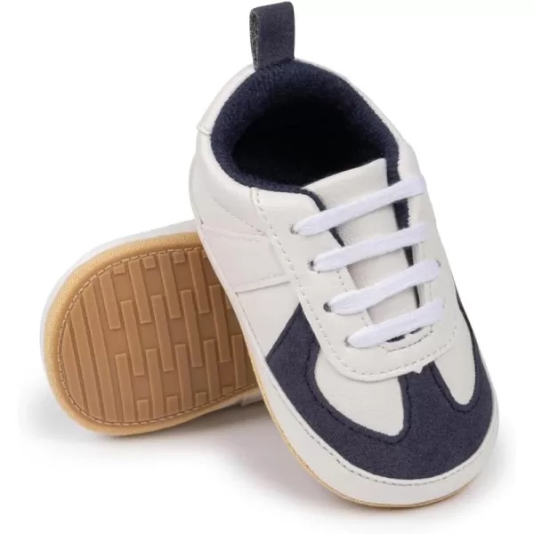 Meckior Infant Baby Girls Boys Canvas Shoes Soft Sole Toddler Slip On Newborn Crib Moccasins Casual Sneaker Austin Boys Flat Lazy Loafers First Walkers Skate ShoeB03Deep Blue