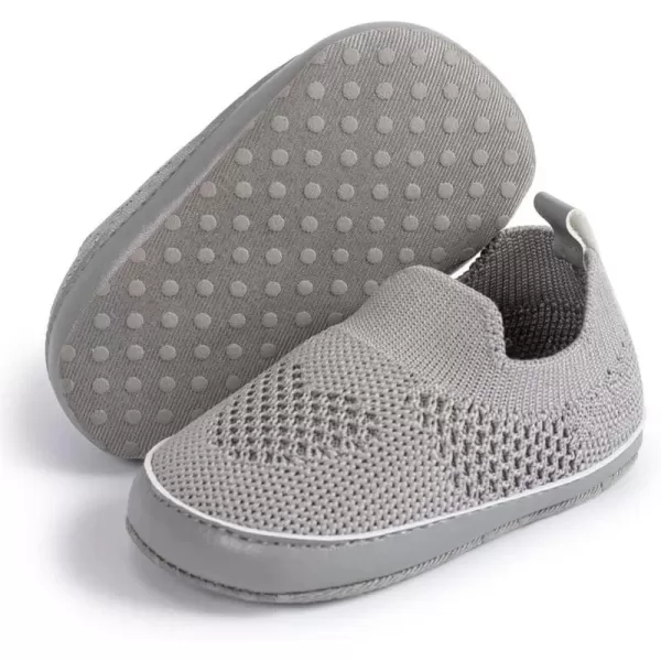 Meckior Infant Baby Girls Boys Canvas Shoes Soft Sole Toddler Slip On Newborn Crib Moccasins Casual Sneaker Austin Boys Flat Lazy Loafers First Walkers Skate ShoeE20Gray