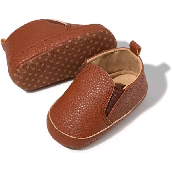 Meckior Infant Baby Girls Boys Canvas Shoes Soft Sole Toddler Slip On Newborn Crib Moccasins Casual Sneaker Austin Boys Flat Lazy Loafers First Walkers Skate ShoeE21Brown