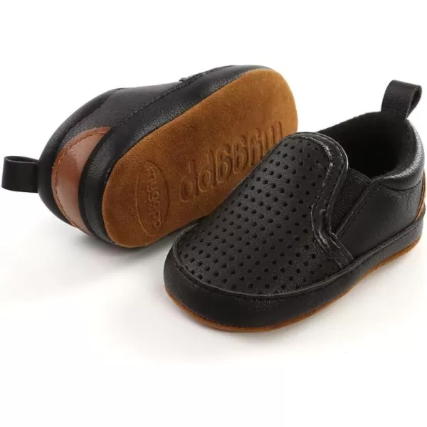 Meckior Infant Baby Girls Boys Canvas Shoes Soft Sole Toddler Slip On Newborn Crib Moccasins Casual Sneaker Austin Boys Flat Lazy Loafers First Walkers Skate ShoeG10Black