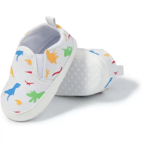 Meckior Infant Baby Girls Boys Canvas Shoes Soft Sole Toddler Slip On Newborn Crib Moccasins Casual Sneaker Austin Boys Flat Lazy Loafers First Walkers Skate ShoeD01White