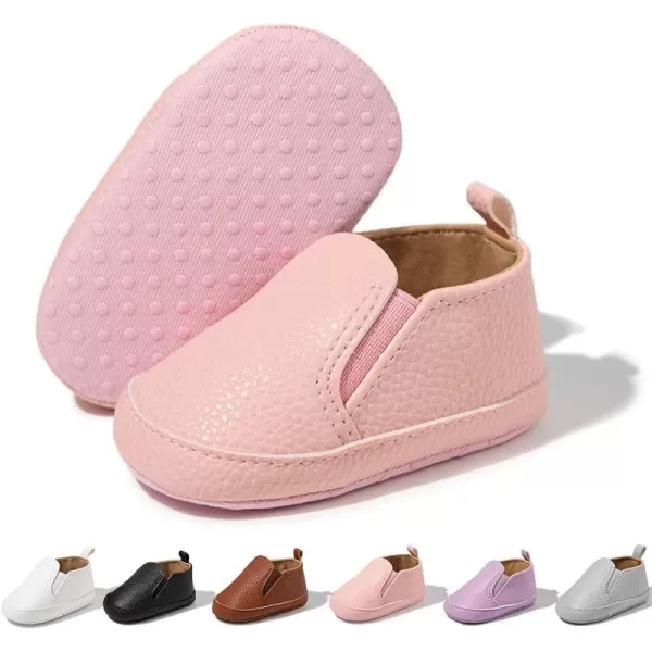Meckior Infant Baby Girls Boys Canvas Shoes Soft Sole Toddler Slip On Newborn Crib Moccasins Casual Sneaker Austin Boys Flat Lazy Loafers First Walkers Skate ShoeZ18Pink