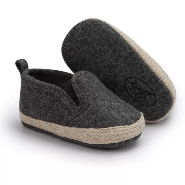 Meckior Infant Baby Girls Boys Canvas Shoes Soft Sole Toddler Slip On Newborn Crib Moccasins Casual Sneaker Austin Boys Flat Lazy Loafers First Walkers Skate ShoeE01Deep Gray