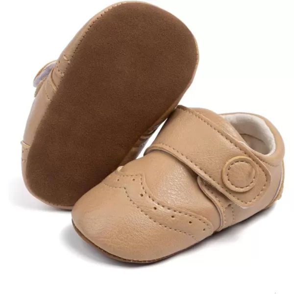 Meckior Infant Baby Girls Boys Premium Soft Sole Tassel Bowknot Moccasins Toddler Prewalker Princess AntiSlip Crib Baptism Loafers ShoesBApricot