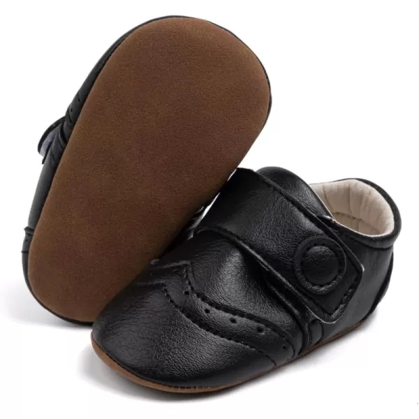 Meckior Infant Baby Girls Boys Premium Soft Sole Tassel Bowknot Moccasins Toddler Prewalker Princess AntiSlip Crib Baptism Loafers ShoesBBlack