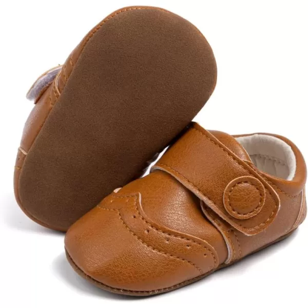 Meckior Infant Baby Girls Boys Premium Soft Sole Tassel Bowknot Moccasins Toddler Prewalker Princess AntiSlip Crib Baptism Loafers ShoesBBrown