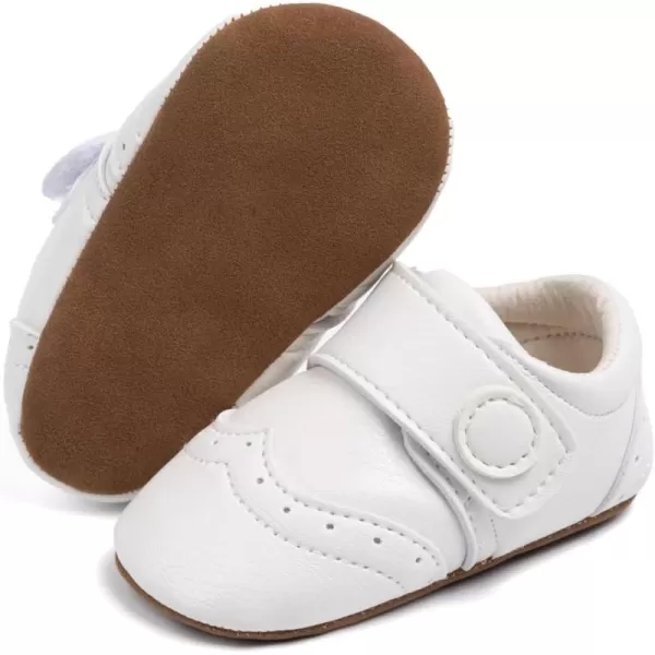 Meckior Infant Baby Girls Boys Premium Soft Sole Tassel Bowknot Moccasins Toddler Prewalker Princess AntiSlip Crib Baptism Loafers ShoesBWhite