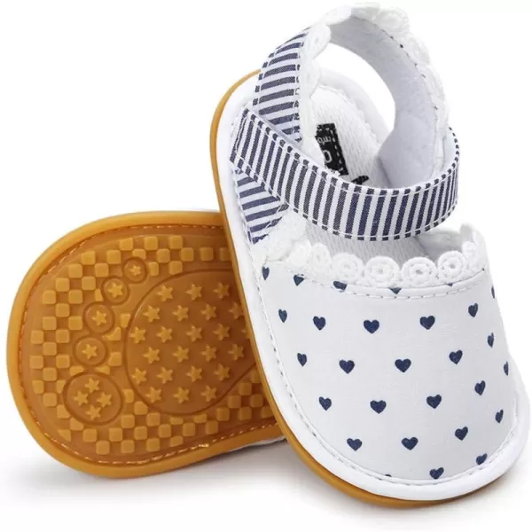 Meckior Infant Baby Girls Boys Summer Sandals Open Toe Lace Princess Dress Wedding Flats Shoes Newborn Toddler Soft Nonslip Sole First Walker Crib ShoesA30White