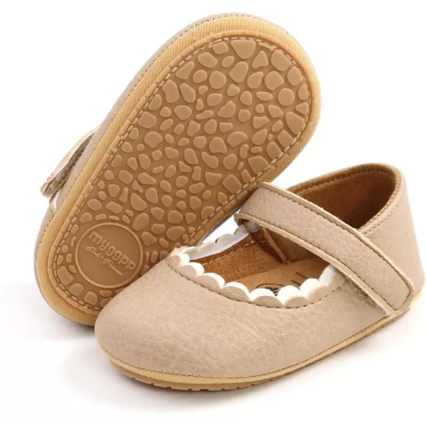 Meckior Infant Baby Girls Soft Sole Bowknot Princess Wedding Dress Mary Jane Flats Prewalker Newborn Light Baby Sneaker ShoesD01Little Brown