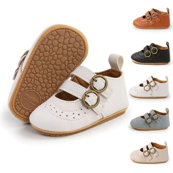 Meckior Infant Baby Girls Soft Sole Bowknot Princess Wedding Dress Mary Jane Flats Prewalker Newborn Light Baby Sneaker ShoesD20White