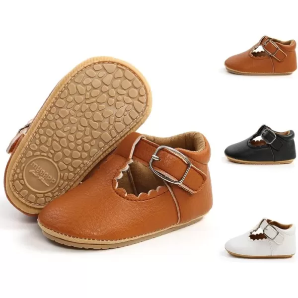 Meckior Infant Baby Girls Soft Sole Bowknot Princess Wedding Dress Mary Jane Flats Prewalker Newborn Light Baby Sneaker ShoesE20Brown