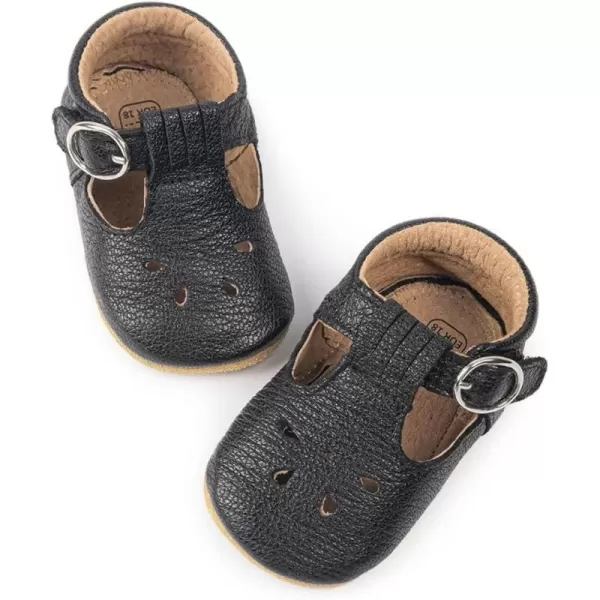 Meckior Infant Baby Girls Soft Sole Bowknot Princess Wedding Dress Mary Jane Flats Prewalker Newborn Light Baby Sneaker ShoesQ14Black