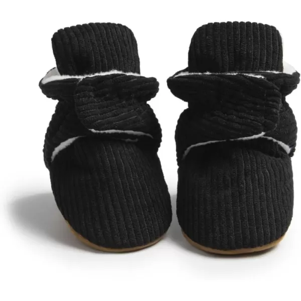 Meckior Newborn Infant Baby Girls Boys Warm Fleece Winter Booties First Walkers Slippers ShoesA16Black
