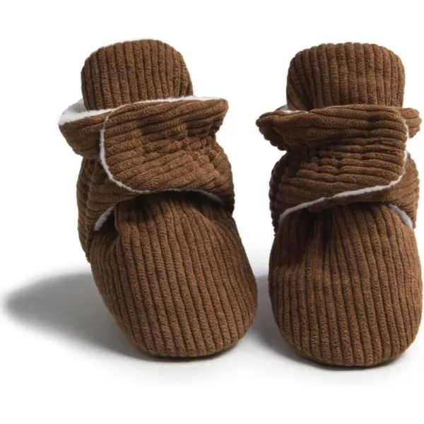 Meckior Newborn Infant Baby Girls Boys Warm Fleece Winter Booties First Walkers Slippers ShoesA16Brown
