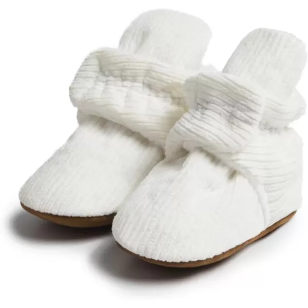 Meckior Newborn Infant Baby Girls Boys Warm Fleece Winter Booties First Walkers Slippers ShoesA16White