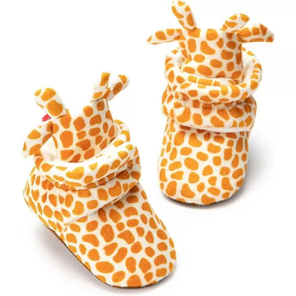 Meckior Newborn Infant Baby Girls Boys Warm Fleece Winter Booties First Walkers Slippers ShoesAGiraffe