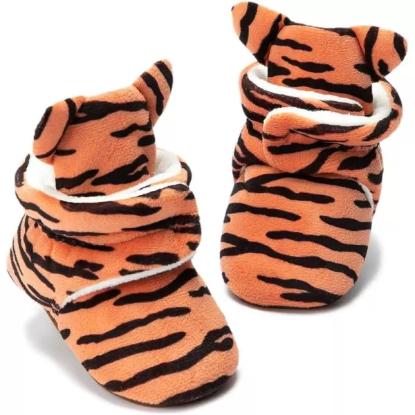 Meckior Newborn Infant Baby Girls Boys Warm Fleece Winter Booties First Walkers Slippers ShoesAtiger