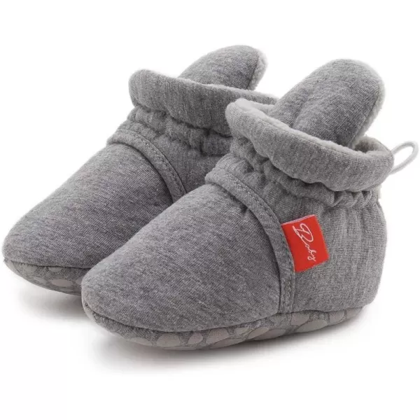 Meckior Newborn Infant Baby Girls Boys Warm Fleece Winter Booties First Walkers Slippers ShoesB10Gray