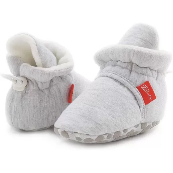 Meckior Newborn Infant Baby Girls Boys Warm Fleece Winter Booties First Walkers Slippers ShoesB10Little Grey