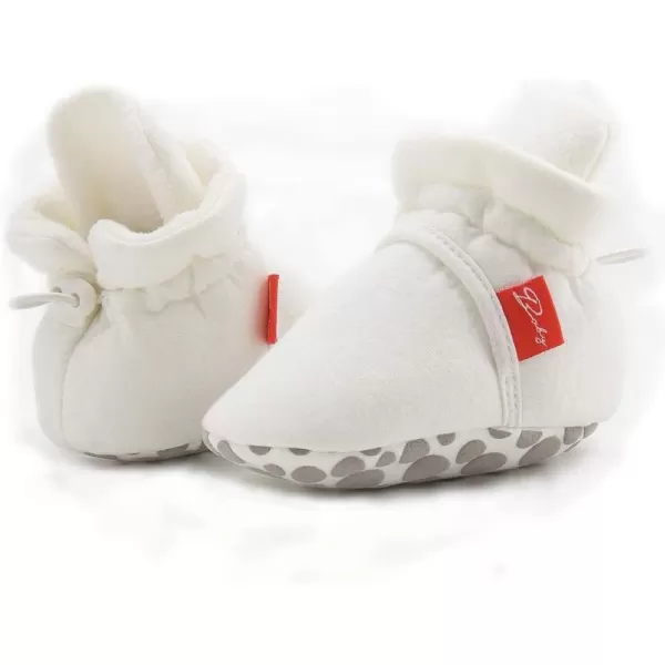 Meckior Newborn Infant Baby Girls Boys Warm Fleece Winter Booties First Walkers Slippers ShoesB10White