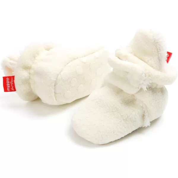 Meckior Newborn Infant Baby Girls Boys Warm Fleece Winter Booties First Walkers Slippers ShoesC10White