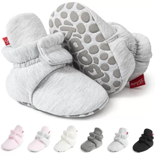 Meckior Newborn Infant Baby Girls Boys Warm Fleece Winter Booties First Walkers Slippers ShoesZ05Little Grey