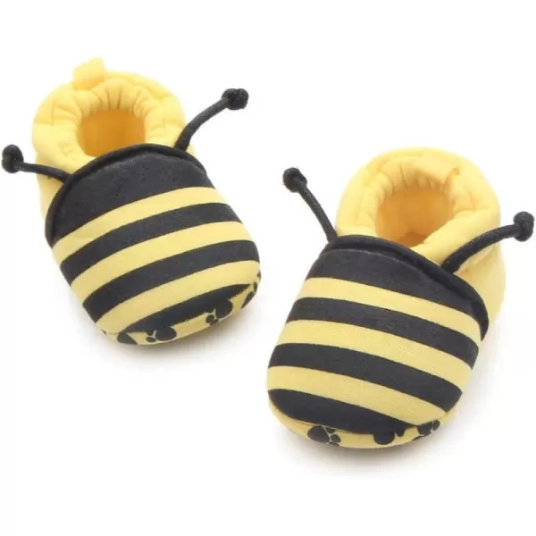 Meckior Save Beautiful Cute Cartoon Infant Unisex Baby Warm Cotton AntiSlip Soft Sole First Walkers ShoesA01Bee