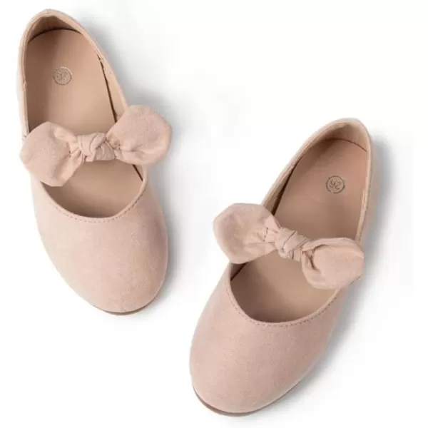Meckior Toddler Little Girl Mary Jane Dress Shoes Ballet Flats for Girl Party School Shoes Bowknot Princess ShoesA10Pink