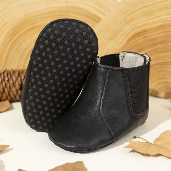 Meckior Baby Girls Cowboy Tassel Boots Side Zipper Moccasins Soft Bottom NonSlip Toddler ShoeA02black