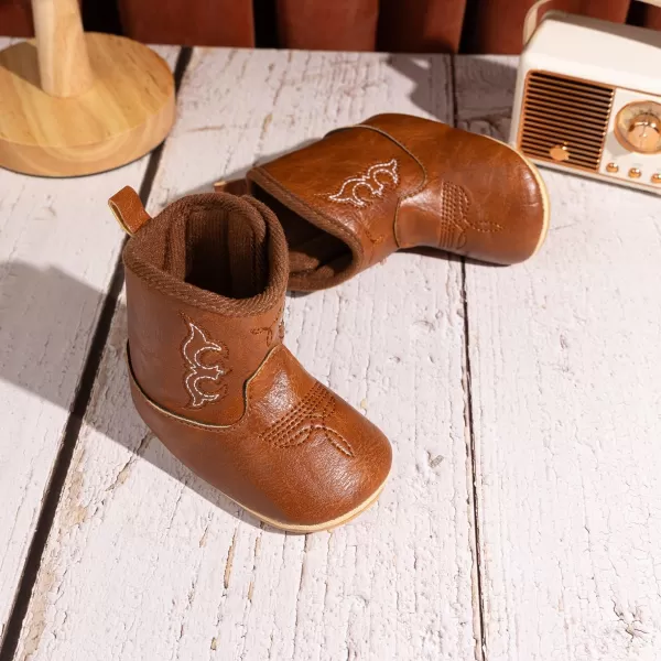 Meckior Baby Girls Cowboy Tassel Boots Side Zipper Moccasins Soft Bottom NonSlip Toddler ShoeA08Brown
