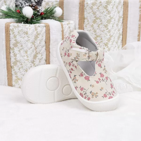 Meckior Baby Toddler Girls Walking Shoes TStrap Dress Summer Shoes for Girls Mary Jane NonSlip AntiCollision Toe Lightweight First Walker Shoes Wedding Dress ShoesA03White