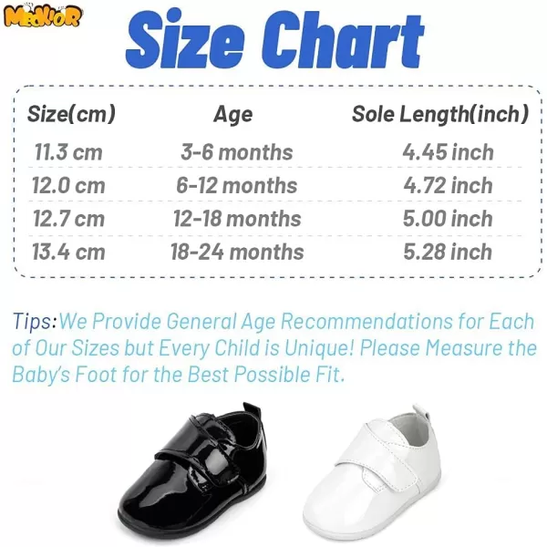 Meckior Infant Baby Boys Girls Classic PU Leather Wedding Loafers Brogue Toddler Oxford Dress Shoes First Steps Walking Flat Lazy Crib ShoeA04White