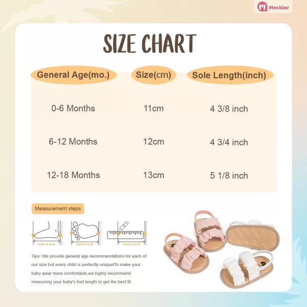 Meckior Infant Baby Girls Boys Summer Sandals Open Toe Lace Princess Dress Wedding Flats Shoes Newborn Toddler Soft Nonslip Sole First Walker Crib ShoesAWhite