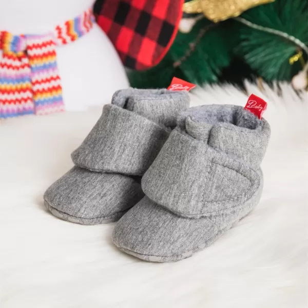 Meckior Newborn Infant Baby Girls Boys Warm Fleece Winter Booties First Walkers Slippers ShoesB20Gray