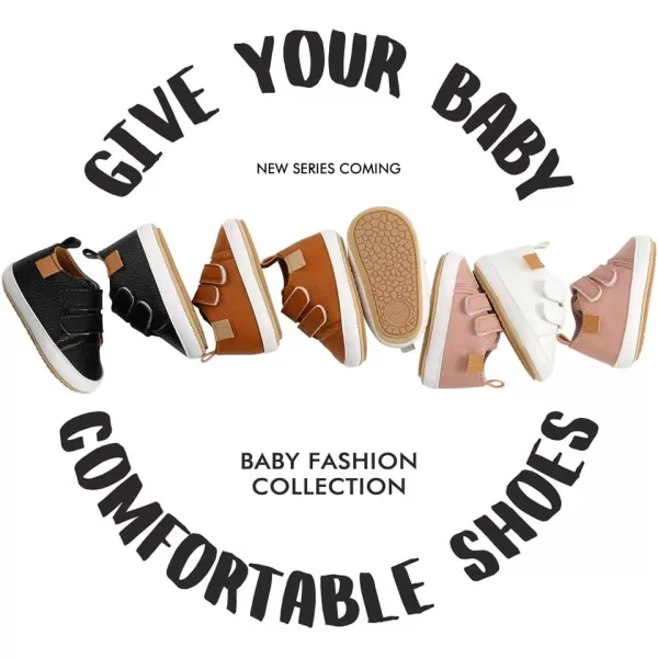 Meckior Toddler Baby Boys Girls High Tops Ankle Sneakers Soft AntiSlip Sole PU Leather Moccasins Infant Newborn Prewalker First Walking Crib ShoesZ12Black