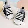 imageMeckior Baby Girls Boys Canvas Sneakers Soft Sole HighTop Ankle Infant First Walkers Crib ShoesA27Black