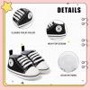 imageMeckior Baby Girls Boys Canvas Sneakers Soft Sole HighTop Ankle Infant First Walkers Crib ShoesA27Black