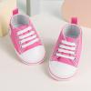 imageMeckior Baby Girls Boys Canvas Sneakers Soft Sole HighTop Ankle Infant First Walkers Crib ShoesA27Pink