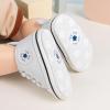 imageMeckior Baby Girls Boys Canvas Sneakers Soft Sole HighTop Ankle Infant First Walkers Crib ShoesA27White