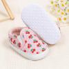 imageMeckior Infant Baby Girls Boys Canvas Shoes Soft Sole Toddler Slip On Newborn Crib Moccasins Casual Sneaker Austin Boys Flat Lazy Loafers First Walkers Skate ShoeD21Pink Cherry
