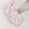 imageMeckior Infant Baby Girls Boys Handmade Princess Flats Toddler First Walkers Soft PU Leather NonSlip Crib Wedding Dress ShoesA03pink
