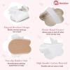 imageMeckior Infant Baby Girls Boys Handmade Princess Flats Toddler First Walkers Soft PU Leather NonSlip Crib Wedding Dress ShoesA03white