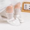 imageMeckior Newborn Baby Girls Dress Shoes Infant Bowknot Soft Sole Mary Jane Moccasins Baptism Christening Crib Shoes Wedding Princess FlatsB01White