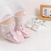 imageMeckior Newborn Baby Girls Dress Shoes Infant Bowknot Soft Sole Mary Jane Moccasins Baptism Christening Crib Shoes Wedding Princess FlatsB02Pink