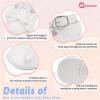 imageMeckior Newborn Baby Girls Dress Shoes Infant Bowknot Soft Sole Mary Jane Moccasins Baptism Christening Crib Shoes Wedding Princess FlatsB02White