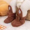 imageMeckior Newborn Infant Baby Girls Boys Warm Fleece Winter Booties First Walkers Slippers ShoesA00Brown